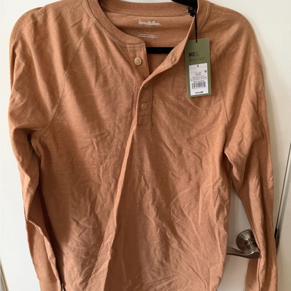Goodfellow & Co Men's Brown Long Sleeve Shirt